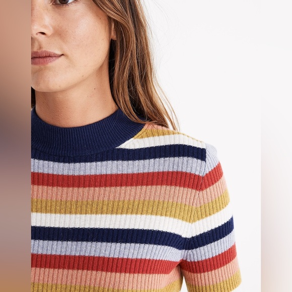 Madewell Sweater Stripe Sz XS POPULAR ITEM! 22% MERINO WOOL/5%ALPACA - Picture 3 of 6